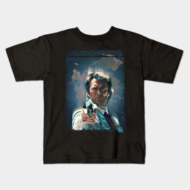 Dirty Harry vintage art Kids T-Shirt by PrintstaBee